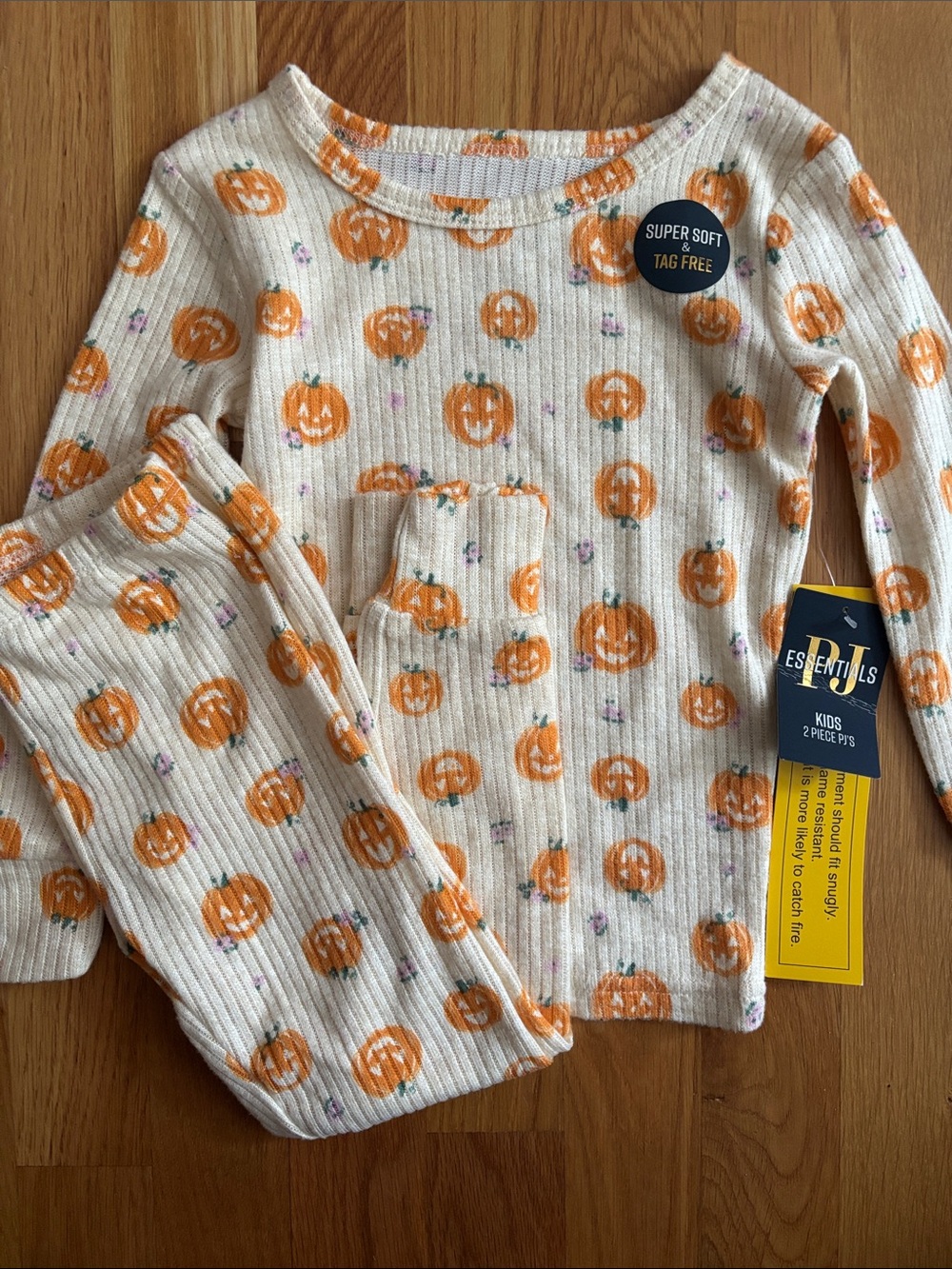 3T Halloween Pumpkin Pajama Set